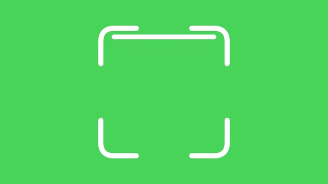 Animated Scanning Frame Interface: Modern QR Code Barcode Digital Scan Indicator