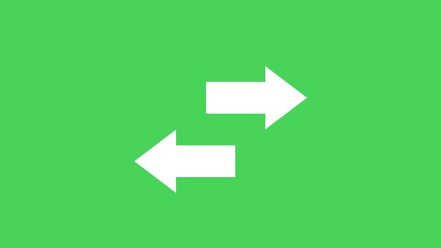Dynamic Swap Direction Arrows Animation for Data Exchange and Transfer Concepts