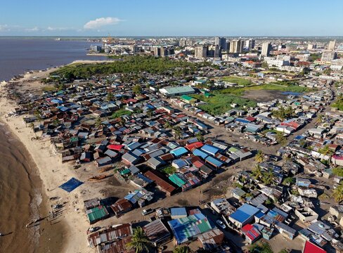 Aerial of Beira city, Mozambique