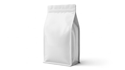 Elegant empty stand-up pouch packaging for bulk food or beverage products in minimalist design