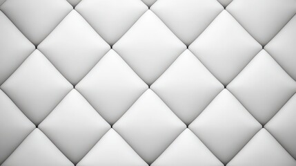 Fototapeta premium White Diamond Padded Seamless Pattern With Soft Pleated Surface and Elegant Texture in a Full Frame Shot for Background or Design Element