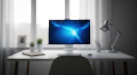 Fototapeta premium Modern home office workspace desk setup.