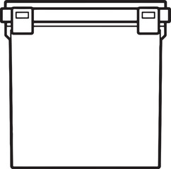 Farmer Seed Storage Container Line Art Agricultural Supply Equipment Vector