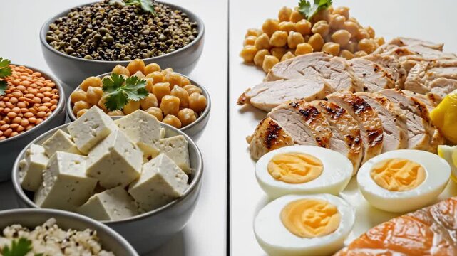 Comparing plant based and animal based protein sources