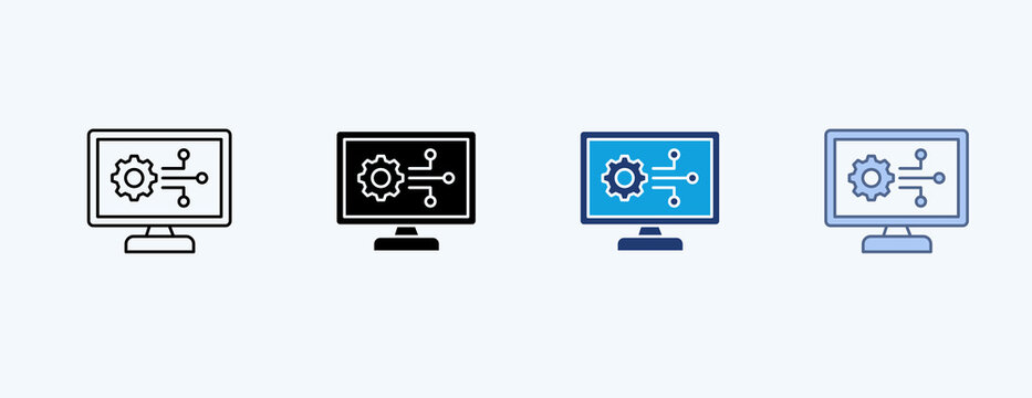 Version Control Multiple Icon Illustration Vector