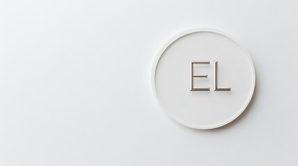 Fototapeta premium Elegant white circular monogram el on gray background modern logo design element
