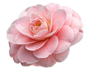 Pink Camellia Flower  isolated on transparent background