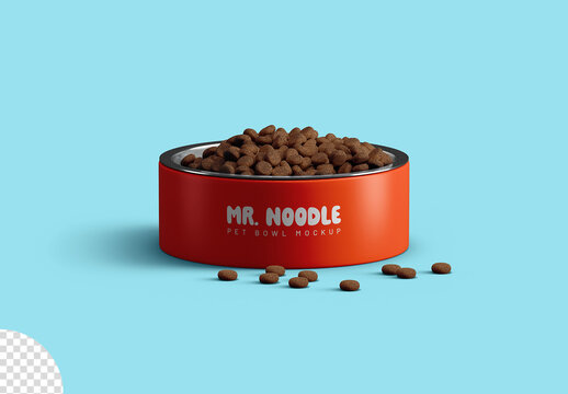 Pet Bowl Mockup Isolated