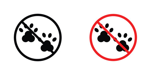 Fototapeta premium Forbidden dog pet signs graphic design vector symbols. Best for Graphics