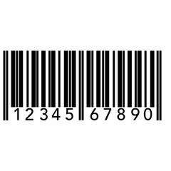 Simple black white barcode symbol for product identification and scanning Black and white barcode icon on white background Barcode icon isolated line illustration for product labeling retail scanning