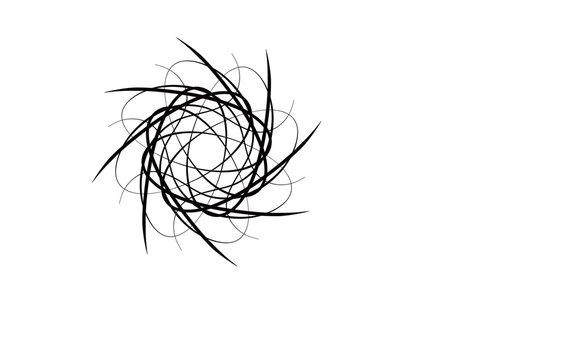 "Tangent of the Abyss"
This image is minimalist and focuses entirely on line weight and mathematical rhythm.
