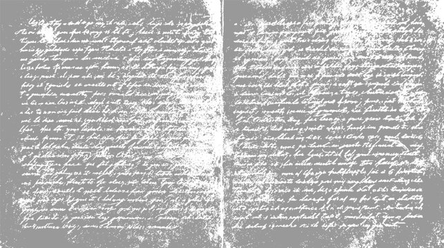 Faded handwritten script on a textured grey background with white text handwriting vintage