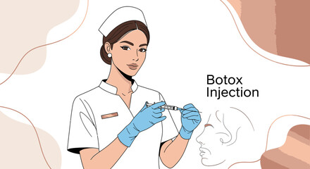 Nurse Administering Botox Injection for Facial Wrinkle Treatment