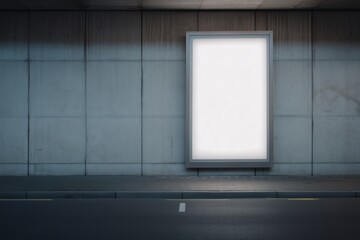 Environmental Awareness Poster on Wall with No Audience