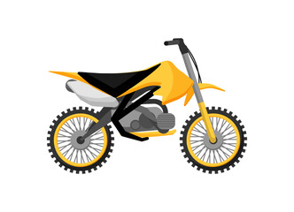 Vector illustration of a yellow and black dirt bike. © Marina