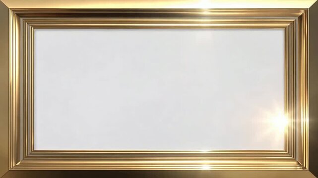 Golden Frame Gallery Video Preview Empty Frames.