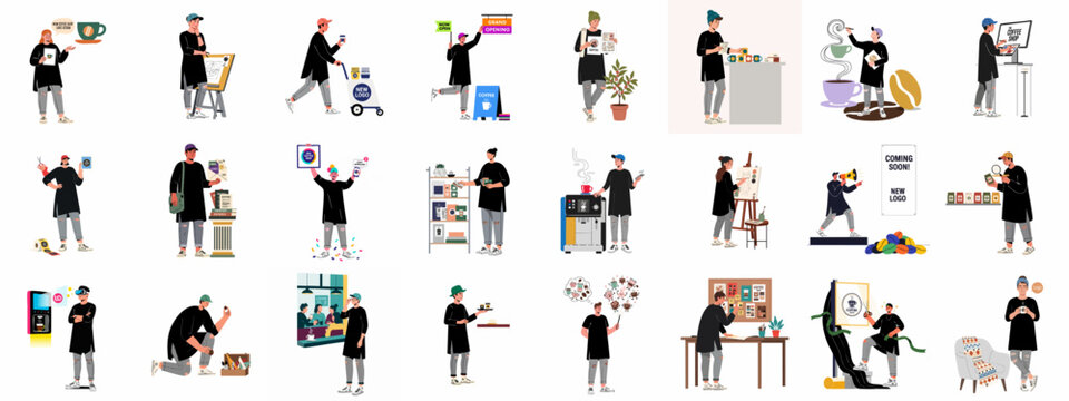 Coffee Shop Branding and Design Process: Logo Creation, Marketing, and Grand Opening Stages