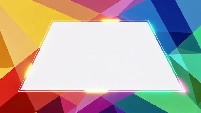 Vibrant Geometric Abstract Frame Colorful Background Video.