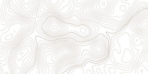 abstract diagram discovery topographic map banner texture background.Geographic line map with elevation assignments. Contour background geographic grid. Vector illustration. © MITA