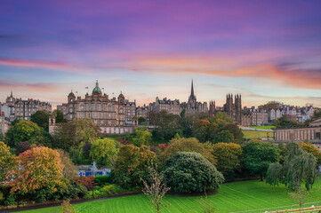 Fototapeta premium Edinburgh is the compact, hilly capital of Scotland.