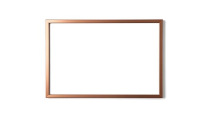 Obraz premium A gold picture frame on a white background