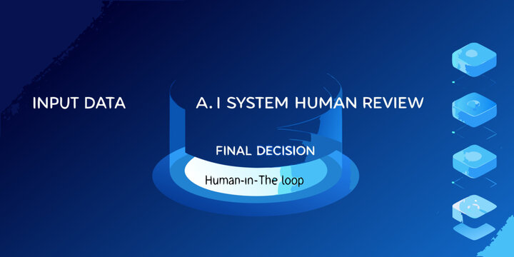 Data flow diagram illustrating ai system human review and final decision