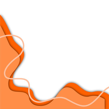 Abstract Orange Decorative Divider