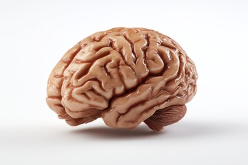 Fototapeta premium 3D Model Of Human Brain On White Background