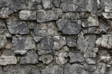 Obraz premium Seamless Cracked Stone Wall with Aged Surface 8K