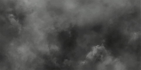 Fototapeta premium Abstract dark gray smoke cloud texture background. Gray aquarelle painted realistic fog or mist smoky textured canvas design. Fog or smoke isolated transparent special effect. 
