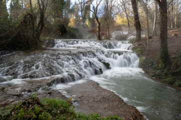 Tiered rapids and cascades in woodland stream, Monasterio de Piedra © Joseph Creamer