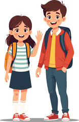 Fototapeta premium Kindergarten, kids and face with smile on floor for education, knowledge learning at academy. Students, friends happy with diversity school for child development, scholarship bonding vettoriale