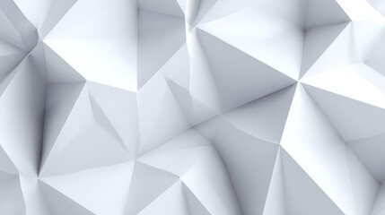 Obraz premium Abstract White Polygon Surface with Geometric Triangle Pattern and Sharp Edges in Light Background for Modern Design and Architectural Visualization