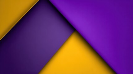 Abstract Geometric Design with Overlapping Violet and Yellow Layers in Dark Shadows