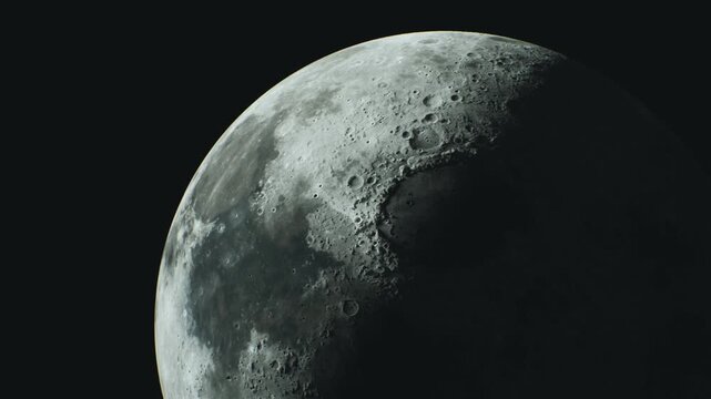 Bright moon shines in the dark sky showcasing a variety of craters and surface textures, offering a stunning view of the lunar landscape during nighttime.