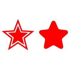 Fototapeta premium Stunning red star icons in various styles for design