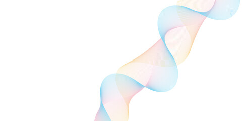 Clean Gradient Wave Banner Background with Copy Space