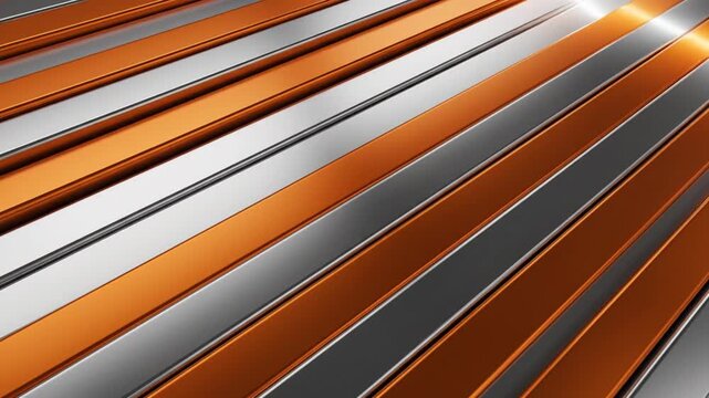 Metallic Copper and Silver Bars Background.