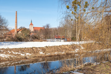 Wiosna w Olsztynie. Rzeka Łyna.  © Janusz Lipiński