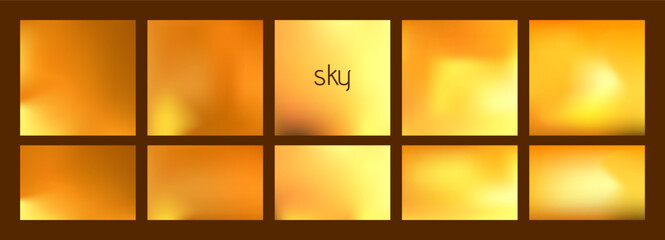 Sunset gradations in yellow and gold color.