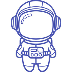 Cute Astronaut Illustration © DiaryArts