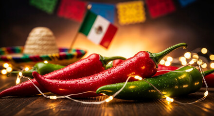 Chili Peppers for Cinco de Mayo symbolizing heat and vibrant Mexican celebration