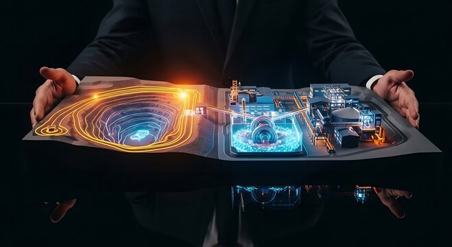 Smart Mining and Industrial Processing Digital Twin Model