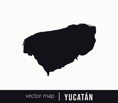 Yucat&aacute;n state map. Federative unit of Mexico. Vector map for any needs.