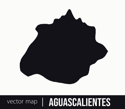Aguascalientes state map. Federative unit of Mexico. Vector map for any needs.