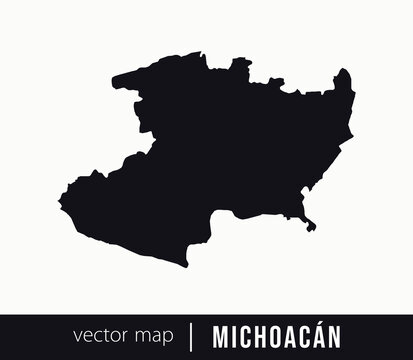 Michoac&aacute;n state map. Federative unit of Mexico. Vector map for any needs.