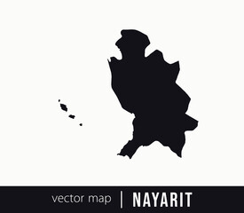Nayarit state map. Federative unit of Mexico. Vector map for any needs.