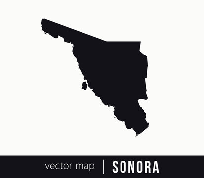 Sonora state map. Federative unit of Mexico. Vector map for any needs.