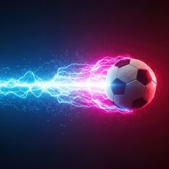 Fototapeta premium Electric soccer ball in motion