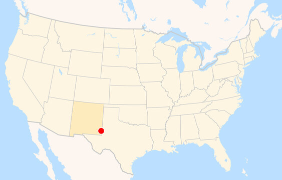 Location Map of Lea County Regional Airport (Hobbs, New Mexico, USA). IATA-code: HOB. No labels at all.